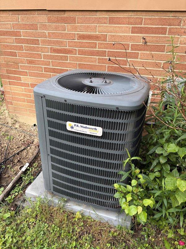 Completed scheduled preventive maintenance on residential cooling system. Performed comprehensive inspection of outdoor condensing unit, including electrical components, capacitor, and contactor assembly. Verified all wire connections secure at capacitor terminals and contactor. Inspected condenser coil fins and fan assembly for proper operation. All components found operating within normal parameters with no immediate service needs identified. System tested and left in proper working condition.