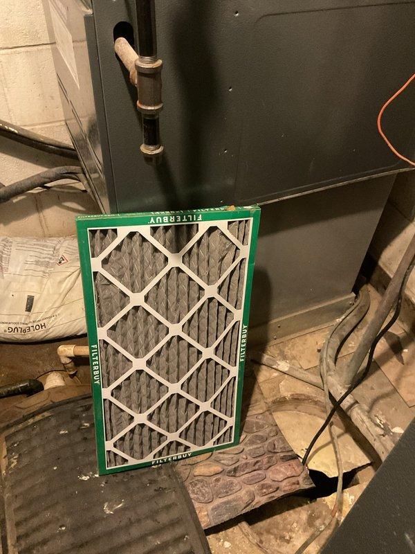 Completed comprehensive cooling system maintenance and tune-up on residential HVAC unit. Inspected furnace cabinet interior, verified condensate float switch operation, and replaced air filter with new pleated media filter. All components found operating within normal parameters with no issues identified.