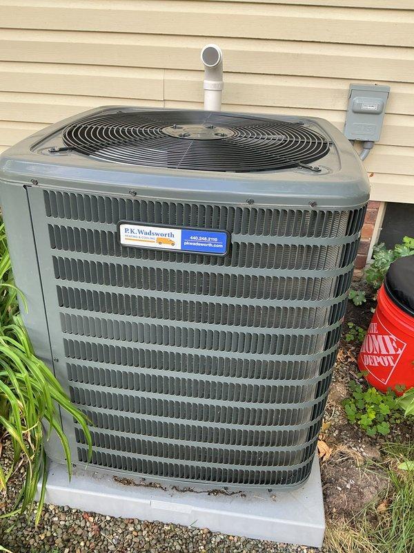 Completed routine cooling maintenance on residential HVAC system. Performed comprehensive inspection of outdoor condenser unit, verified proper operation of all components, and documented system temperatures using calibrated digital thermometer showing readings within normal parameters. Unit found in good working condition with adequate airflow through coil fins and proper electrical connections at disconnect box.