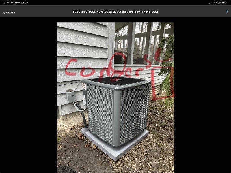 Completed full HVAC system replacement including installation of new air handler in mechanical room and outdoor condensing unit on exterior concrete pad. Refrigeration lines were properly labeled and secured, all equipment mounted and connected per manufacturer specifications, and system commissioned for optimal operation.
