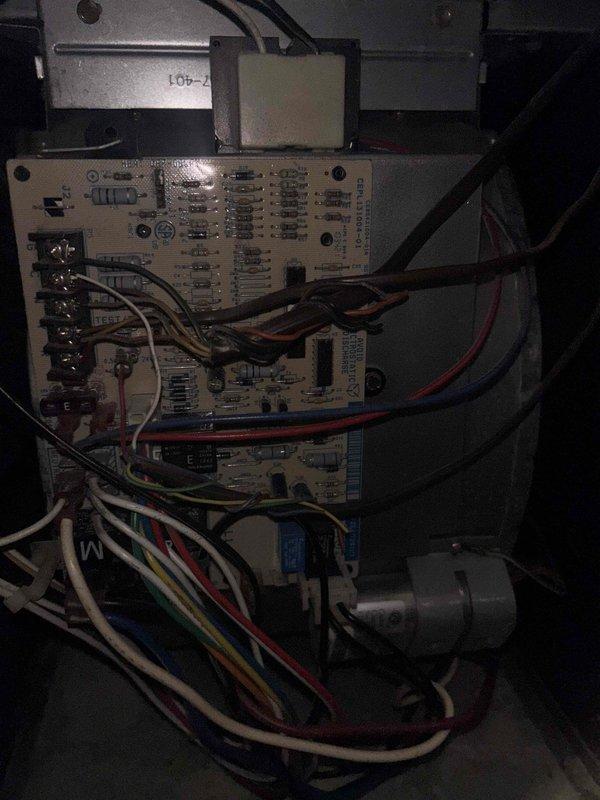 Responded to service call for two non-cooling AC units. Performed diagnostic inspection of both systems, accessing blower assemblies and control boards to identify cooling failure causes. Documented heavy dust accumulation on blower wheel components and verified electrical connections and control board functionality on air handler units.