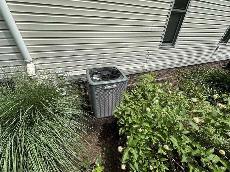 Returned to complete condenser jacket replacement on residential air conditioning unit and performed thorough coil wash to restore optimal heat transfer efficiency. Unit is now operating properly with new protective housing installed and cleaned condenser coil ensuring proper airflow and system performance.