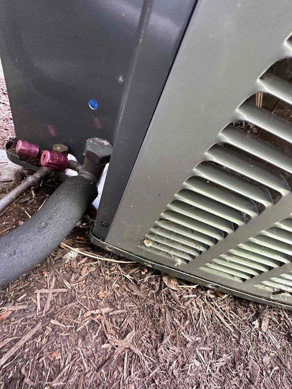 Returned to complete condenser jacket replacement on residential air conditioning unit and performed thorough coil wash to restore optimal heat transfer efficiency. Unit is now operating properly with new protective housing installed and cleaned condenser coil ensuring proper airflow and system performance.