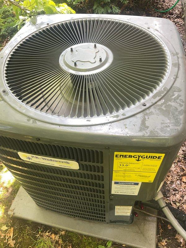 Performed routine cooling maintenance on outdoor Unico air conditioning system. Inspected electrical components including contactor, capacitor, and wiring connections within the control compartment, and evaluated overall unit condition including fan assembly and exterior housing. Appointment was rescheduled from original date to complete the preventive maintenance service.