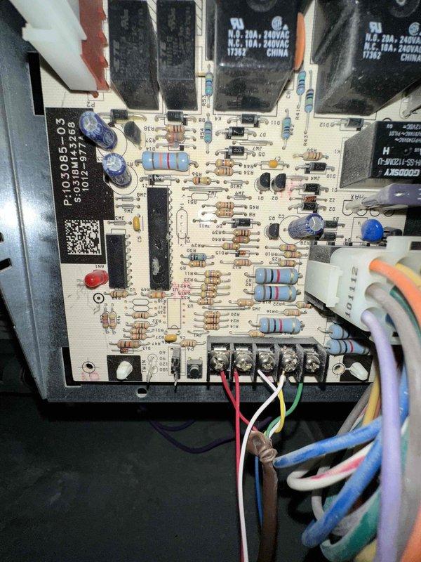 Performed comprehensive cooling season tune-up on residential HVAC system. Conducted thorough inspection of outdoor condensing unit, verifying proper operation of compressor, condenser fan motor, and contactor. Inspected and documented control board condition, noting all electronic components, relay modules, and low-voltage wiring connections were secure and functioning correctly. Verified capacitor specifications and electrical connections at terminal blocks. All system components found operating within normal parameters with no signs of wear, damage, or deterioration requiring immediate attention.