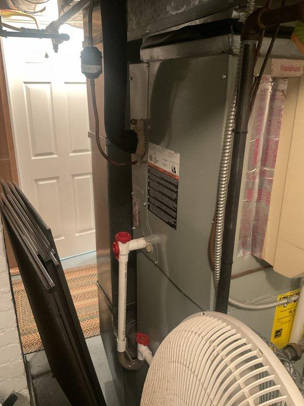 Completed scheduled cooling maintenance on two HVAC systems as part of ongoing preventative maintenance program. Performed comprehensive inspection of outdoor condensing unit, including examination of electrical components, capacitor, contactor, and wiring connections. Inspected indoor air handler unit in basement mechanical room, verified proper operation of all system components, and checked associated drainage and refrigerant lines. All systems tested and operating within normal parameters.