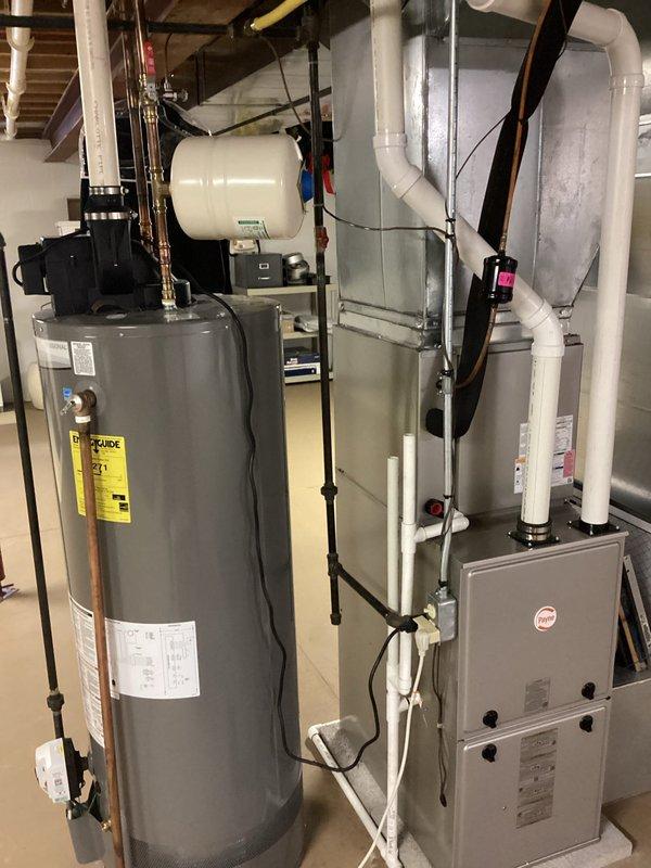 Responded to gas leak concern in basement mechanical room after utility company ruled out HVAC system as source. Conducted thorough inspection of gas piping infrastructure using gas detection equipment to locate leak source. Identified compromised gas line connection requiring immediate attention to ensure safe operation of water heater and furnace equipment. Performed pressure test on gas distribution system to verify system integrity and confirm proper operating pressures throughout residential gas piping network. All gas connections and valves were inspected and tested to manufacturer specifications, ensuring safe and code-compliant operation of all gas-fired appliances in the mechanical room.