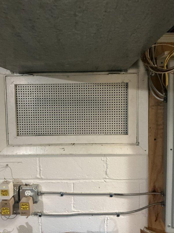 Completed comprehensive electrical inspection of residential property, examining both interior utility area and exterior electrical service equipment. Interior inspection focused on basement electrical systems, including evaluation of conduit installations, junction boxes, and proper code compliance of exposed wiring runs along structural framing. Exterior inspection involved thorough assessment of main electrical service panel, meter housing, circuit breaker configuration, and associated conduit connections. Verified proper installation of PVC and metal conduit systems connecting utility components. Documented current conditions of all electrical equipment with photographs for record-keeping purposes. All observed systems were evaluated for safety and code compliance.
