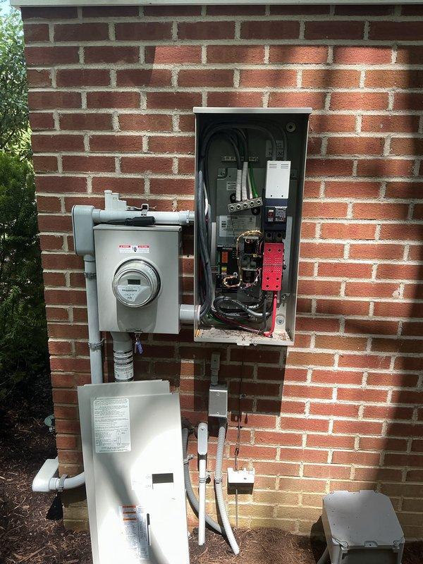 Completed comprehensive electrical inspection of residential property, examining both interior utility area and exterior electrical service equipment. Interior inspection focused on basement electrical systems, including evaluation of conduit installations, junction boxes, and proper code compliance of exposed wiring runs along structural framing. Exterior inspection involved thorough assessment of main electrical service panel, meter housing, circuit breaker configuration, and associated conduit connections. Verified proper installation of PVC and metal conduit systems connecting utility components. Documented current conditions of all electrical equipment with photographs for record-keeping purposes. All observed systems were evaluated for safety and code compliance.