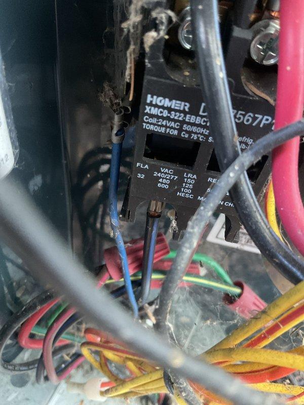 Performed cooling season tune-up on residential air conditioning system. Customer reported previous metal-on-metal contact sound from loose grate screws, which had since resolved, and requested maintenance check as unit had not been serviced recently. Inspected electrical connections and contactor within control panel, verified proper wiring and component operation. Examined outdoor condensing unit, confirmed proper installation on pad with adequate clearance for airflow. System found operating normally with no immediate concerns noted at time of inspection.