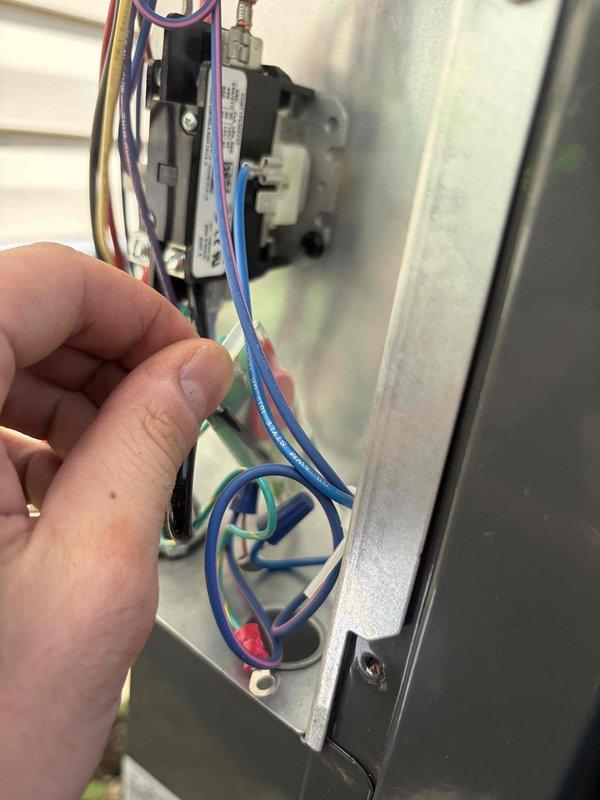 Completed installation of 96% efficiency furnace system. Verified proper electrical connections with wire terminations and tested control components including relay and contactor operation. Performed diagnostic measurements on ductwork, confirming temperature readings of 56.6°F and ensuring all system connections were secure and functioning within manufacturer specifications.