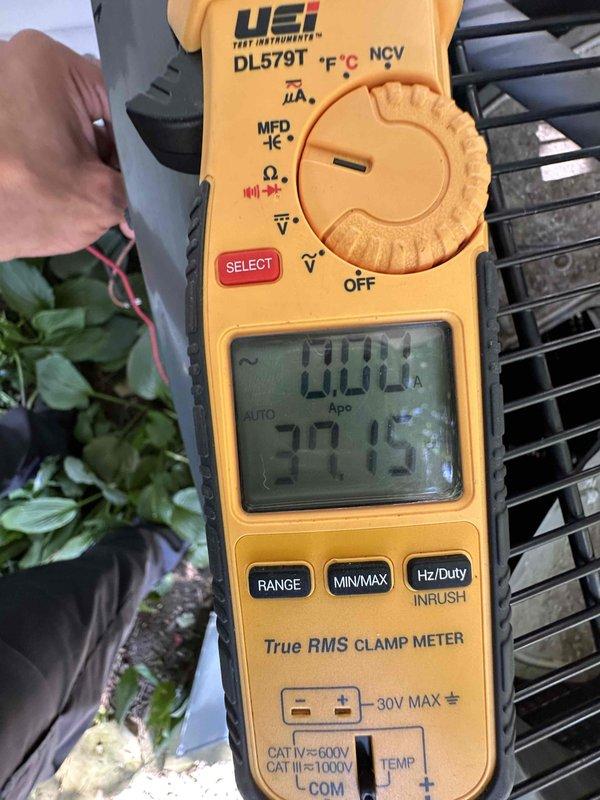 Completed comprehensive cooling system maintenance on aging HVAC unit as part of ongoing preventative maintenance program. Performed standard inspection procedures including electrical measurements with clamp meter, verified proper operation of all components, and examined critical connections and wiring terminals for signs of wear or deterioration. System found to be operating within acceptable parameters with no immediate service needs identified at this time.