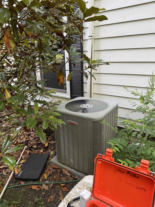Responded to no-cooling call for central air conditioning system in recently purchased home. Upon arrival, inspected both indoor air handler unit located in attic and outdoor condensing unit. Performed diagnostic testing on electrical components, refrigerant levels, and airflow systems. Identified system failure and completed necessary repairs to restore cooling operation to entire home. Unit returned to normal operating condition with proper airflow and temperature output verified before departure.
