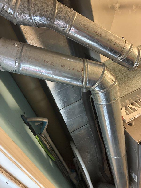 Conducted comprehensive cooling system evaluation on 28-year-old Goodman air conditioning unit with failed condenser fan blade due to advanced rust deterioration. Assessed existing ductwork installation in attic space, noting galvanized steel distribution system with visible age-related surface degradation. Documented current system configuration including air handler placement, insulation conditions, and thermostat functionality showing Honeywell Home digital control maintaining 75-degree setpoint. Provided replacement estimate for complete HVAC system due to equipment age exceeding expected service life and critical component failure rendering existing unit non-operational.