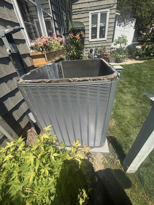 Returned to residential property to complete repair of outdoor condensing unit. Successfully replaced failed condenser fan motor, contactor, and capacitor. Performed thorough coil cleaning to restore system efficiency and proper operation. Unit tested and confirmed operating within manufacturer specifications upon completion.