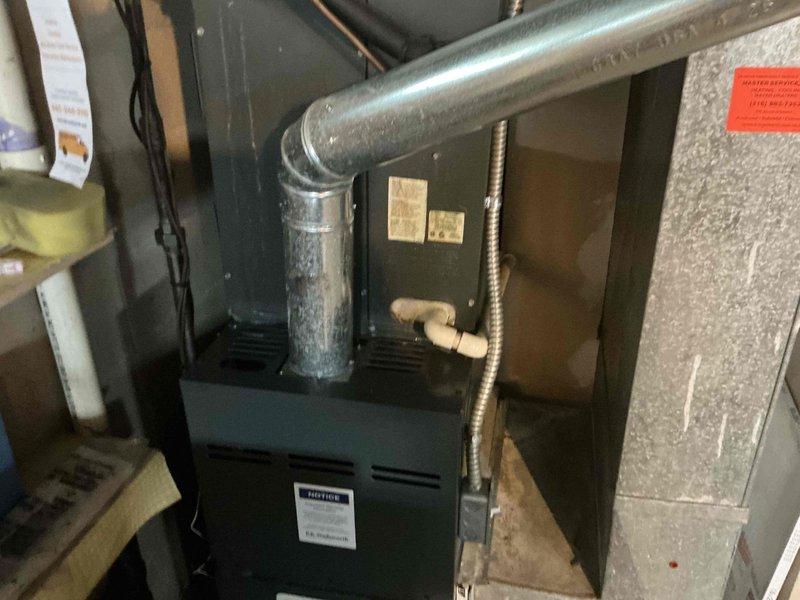 Performed comprehensive diagnostic evaluation and provided replacement options for aging R22 residential HVAC system. Documented existing furnace and air handler configuration in basement mechanical room, including ductwork connections, electrical conduit, and associated plumbing infrastructure. Presented customer with equipment replacement alternatives due to obsolete R22 refrigerant system and applied diagnostic fee toward potential system upgrade.
