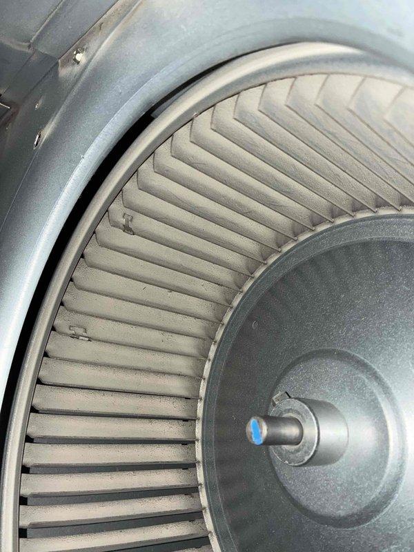 Performed comprehensive cooling season tune-up on residential HVAC system. Inspected and verified blower wheel assembly condition, confirmed proper operation and cleanliness of squirrel cage blower with no significant debris accumulation. Conducted electrical diagnostics on outdoor condensing unit using clamp meter, measured and recorded amperage readings to verify compressor and system performance within manufacturer specifications.
