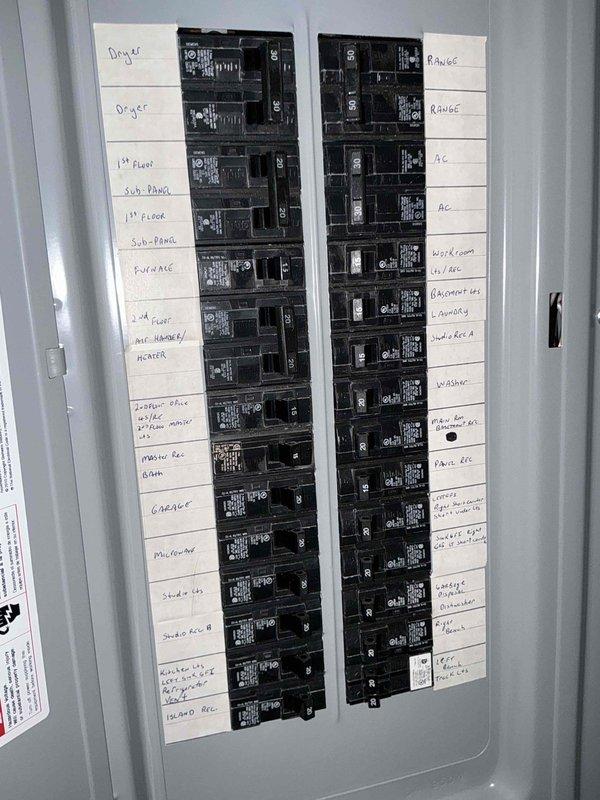 Conducted on-site evaluation for Magic Pak HVAC system replacement serving two rooms. Assessed existing unit installation in utility closet, documented electrical panel configuration with breaker assignments for furnace and AC circuits, and photographed current equipment specifications including energy ratings to provide replacement options.