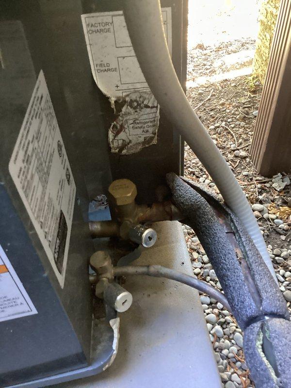 Completed scheduled preventive maintenance on residential air conditioning system. Performed electrical diagnostics using digital multimeter to verify proper voltage and amperage readings at the outdoor condensing unit. Inspected refrigerant line set, service valves, and connection points for proper operation and system integrity.