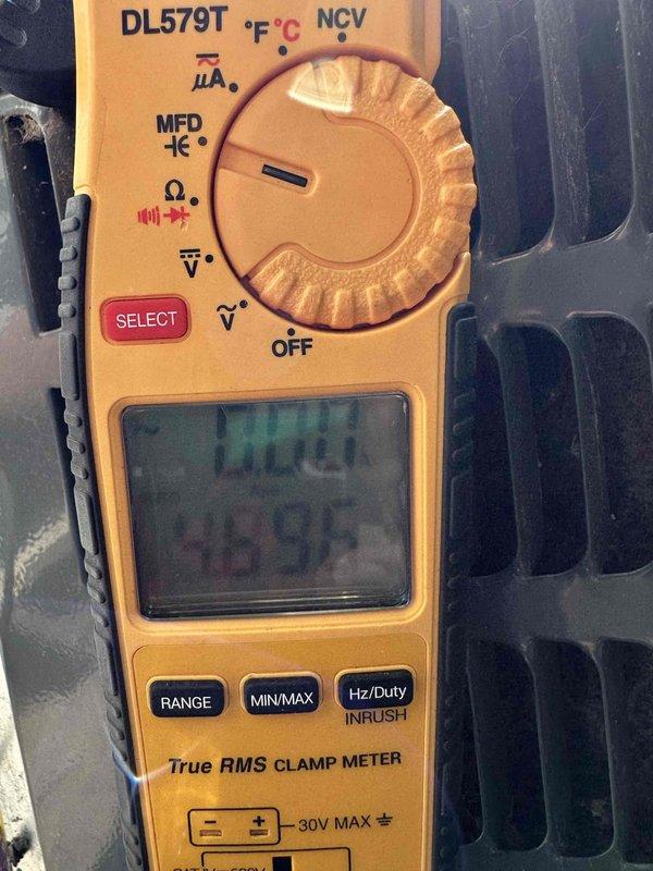 Completed comprehensive cooling system tune-up including electrical diagnostics and system performance verification using calibrated test equipment. Replaced heavily soiled air filter that showed significant particulate accumulation and discoloration, which was restricting airflow and reducing system efficiency; installed new filter to restore proper air circulation and indoor air quality.