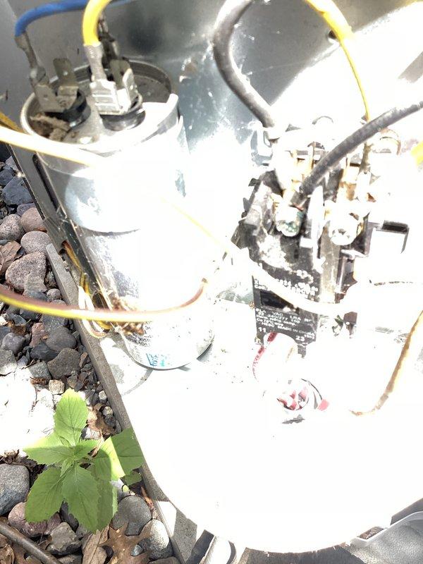 Completed cooling season tune-up on outdoor HVAC unit, including full system inspection, electrical connection verification, and performance testing. Replaced humidifier filter and confirmed all mechanical and electrical components operating within manufacturer specifications. Unit exterior cleaned and all terminal connections secured properly.