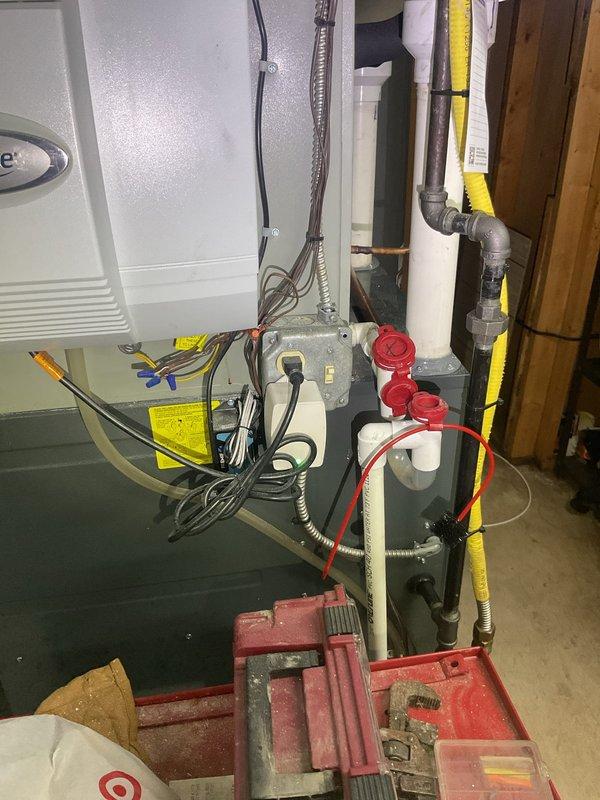 Completed comprehensive cooling system maintenance inspection including temperature differential measurements across supply ductwork and verification of all mechanical components. Investigated and addressed reported issue with UV light system remaining energized continuously regardless of equipment operation status, identifying potential wiring or control relay concern requiring correction to prevent premature bulb failure and unnecessary energy consumption.