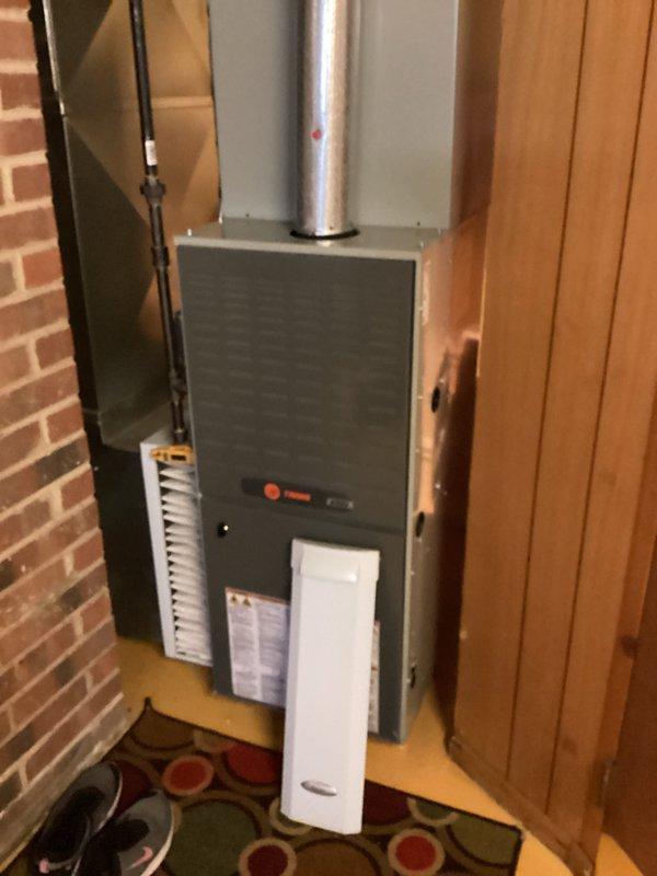 Completed scheduled cooling system maintenance on residential Trane HVAC unit. Performed comprehensive system inspection, recorded electrical readings showing 265 amps and 432 volts, and verified proper operation of all cooling components. All measurements within manufacturer specifications, unit operating efficiently with no issues identified.