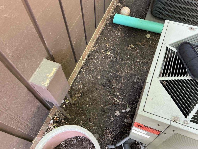 Conducted on-site evaluation for complete HVAC system replacement of 30-year-old equipment. Assessed existing outdoor condensing unit, documented current system layout and measurements, and provided comprehensive replacement quote for new system installation.