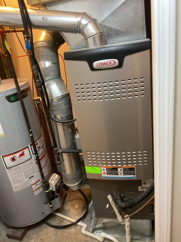Completed cooling season tune-up on Lennox HVAC system. Performed standard maintenance inspection of unit, verified proper operation of all components, and checked refrigerant levels and airflow. System found to be operating within manufacturer specifications with 20x25x4 Space-Gard filter in place for optimal air quality.