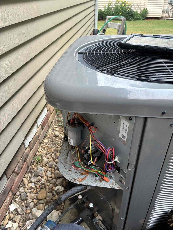 Performed comprehensive cooling season tune-up on residential air conditioning system. Inspected outdoor condenser unit, verified proper electrical connections and capacitor operation, and evaluated indoor evaporator coil condition through supply register. All components found operating within normal parameters with no immediate service needs identified.