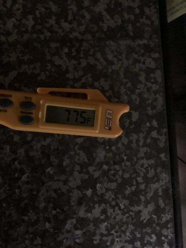 Responded to emergency no-cooling call for 6-year-old air conditioning system with 6°F temperature differential between thermostat setpoint (73°F) and actual indoor temperature (79°F). Performed diagnostic temperature measurements at multiple points including supply air temperature at ductwork (58.5°F) and thermostat location (73°F) to assess system performance and airflow distribution. Documented equipment conditions and temperature readings throughout the system to identify cooling capacity issues affecting comfort during critical time period.