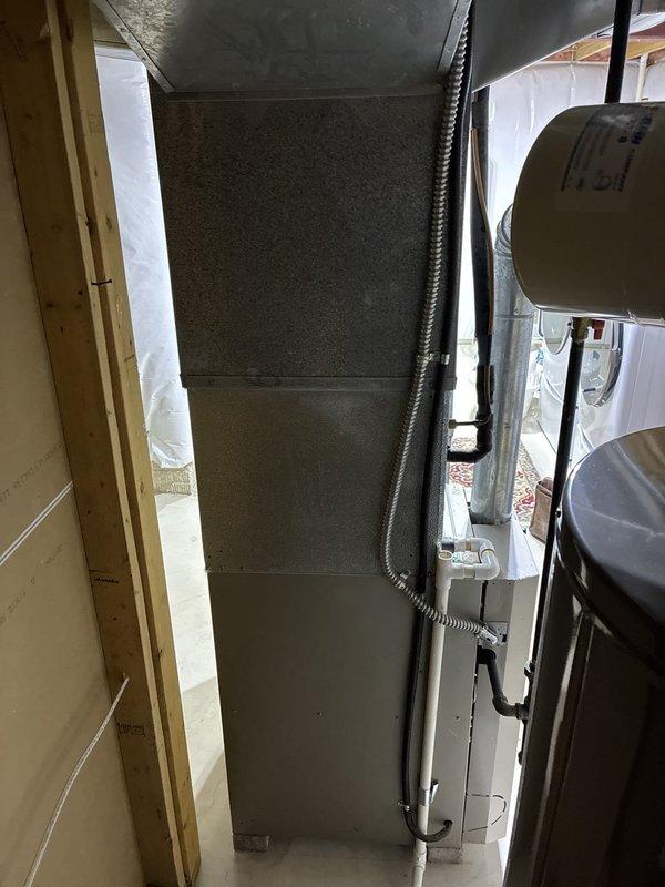 Provided comprehensive full system replacement estimate with multiple equipment options for residential HVAC system. Evaluated existing air handler unit and associated ductwork configuration in mechanical closet, assessed electrical service capacity at exterior meter location, and documented current installation conditions to develop replacement recommendations for complete heating and cooling system upgrade.
