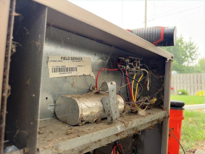 Completed comprehensive cooling season tune-up on Amana outdoor condensing unit. Performed standard maintenance protocol including inspection of electrical connections, capacitor testing, refrigerant pressure verification, coil cleaning assessment, and operational safety checks. Unit found operating within normal parameters with all components functioning properly; no repairs required at this time.