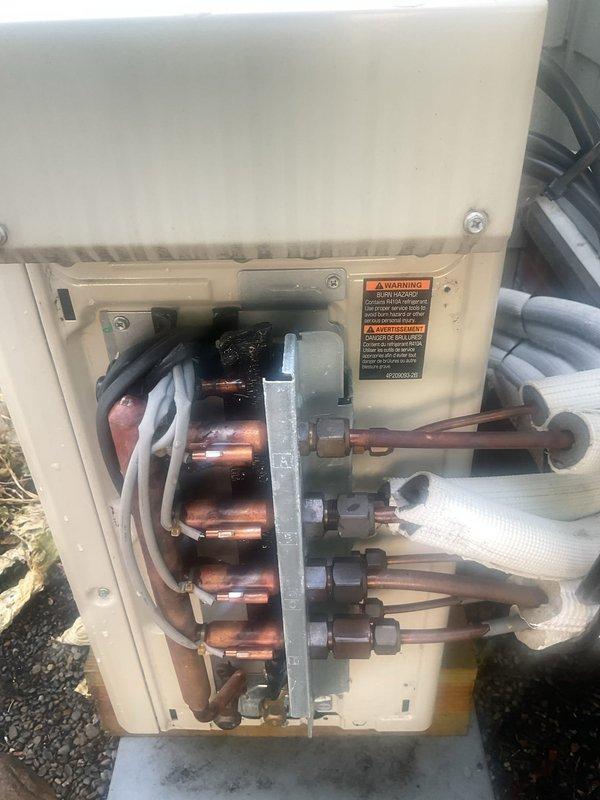 Performed comprehensive cooling system maintenance on residential HVAC unit. Accessed outdoor condensing unit and inspected copper coil assembly, refrigerant lines, and interior components—all found to be in operational condition with normal patina present. Removed and inspected indoor evaporator coil, which exhibited heavy accumulation of dust and debris that was significantly restricting airflow and reducing system efficiency. Thoroughly cleaned evaporator coil assembly to restore proper airflow and heat transfer capacity. Reinstalled cleaned components and verified system operation. Unit is now operating at optimal performance levels with improved air circulation.