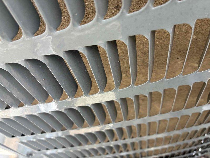 Responded to no cooling complaint with communication failure between thermostat and air conditioning unit. Upon inspection, found evaporator coil heavily contaminated with dust and debris buildup restricting airflow and system performance. Documented coil condition showing significant accumulation on fins and heat exchange surfaces that would impair heat transfer efficiency and potentially cause system communication issues due to reduced airflow triggering safety controls.