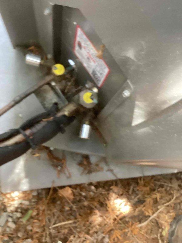 Completed comprehensive first-year preventive maintenance on residential cooling system. Performed thorough inspection of outdoor condensing unit including refrigerant line connections, electrical components, and valve assembly; verified proper operation of blower motor and air handler assembly with all electrical connections secure and functioning within normal parameters. All system components found in good working condition with no deficiencies noted.
