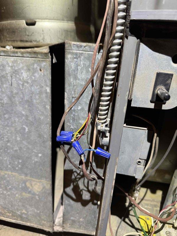 Responded to service call for non-functional thermostat on self-installed A/C system. Upon inspection, diagnosed wiring issues at the control board where improper connections were preventing thermostat communication with the HVAC unit. Corrected wire terminations at the circuit board, verified proper voltage at transformer, and tested all control sequences. System restored to proper operation with thermostat now successfully controlling cooling cycles.