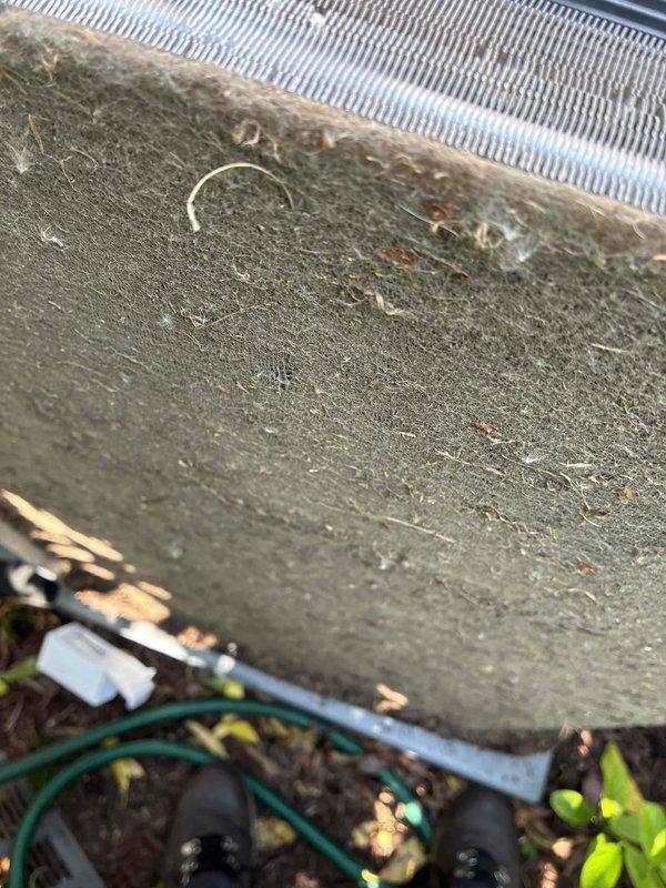 Replaced failed condenser fan motor and capacitor on outdoor HVAC unit. Performed thorough coil cleaning to remove heavy accumulation of dirt, debris, and environmental contaminants from condenser coils and surrounding components, restoring proper airflow and system efficiency.