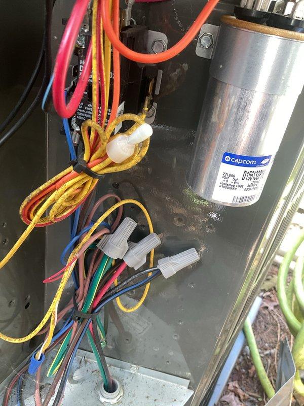 Completed preventive maintenance service on four air conditioning units. Performed comprehensive inspections of electrical control panels, verified proper capacitor operation and connections, checked all wire terminations and electrical components for secure mounting and proper function. All systems tested and operating within normal parameters.