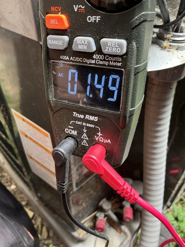 Completed scheduled preventive maintenance on residential Daikin air conditioning system. Performed comprehensive system inspection including electrical measurements with digital clamp meter, verified proper amperage draw, and confirmed unit operation. Condenser unit found in good condition with clean coils, proper clearances maintained, and secure mounting on concrete pad.