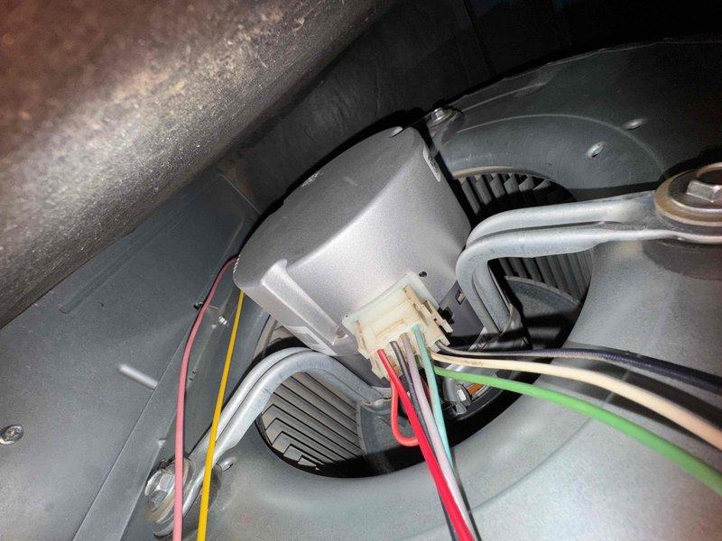 Completed scheduled preventive maintenance on residential cooling system. Performed comprehensive inspection of indoor air handler unit, including blower motor assembly and electrical connections. Verified proper operation of squirrel cage blower fan and confirmed all wiring connections were secure and functioning correctly. Measured and documented system temperatures to ensure optimal cooling performance and proper refrigerant cycle operation.