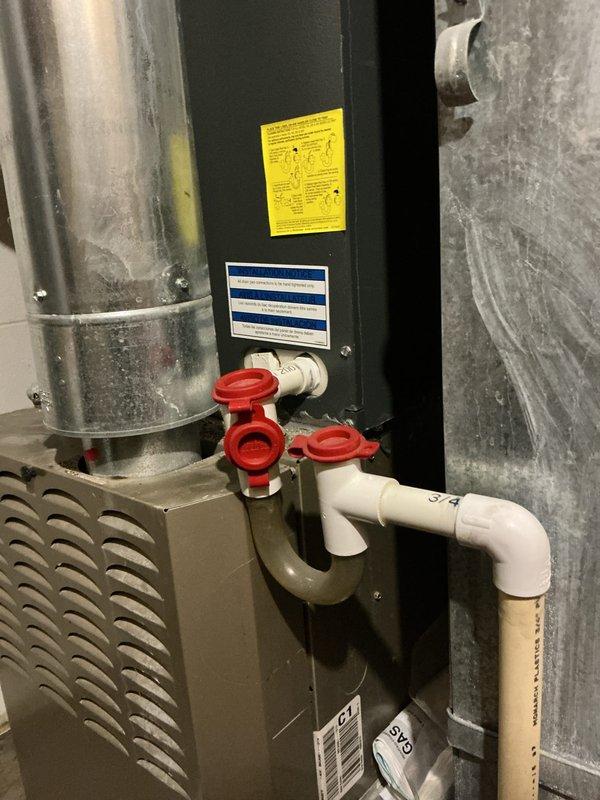 # HVAC Cooling Maintenance Service

Completed comprehensive preventive maintenance inspection on residential Carrier cooling system as part of recurring maintenance program. Performed thorough examination of air handler unit, condensate drainage system with dual shut-off valves, and ductwork components. Inspected and serviced pleated air filter, verifying proper airflow and system operation. All equipment found in satisfactory working condition with no immediate repairs required.
