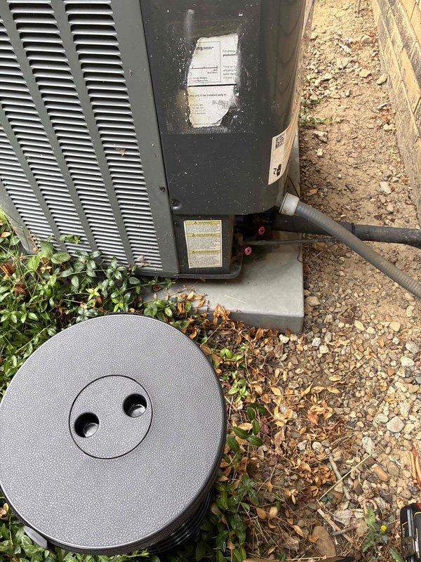 Performed routine cooling maintenance on two HVAC systems at residential property. Inspected outdoor condensing units, verified proper operation of dual-voltage capacitors, and checked all electrical connections for secure termination. Documented equipment condition through photographic records showing capacitor specifications and outdoor unit installation, confirming both systems operational and ready for continued service.