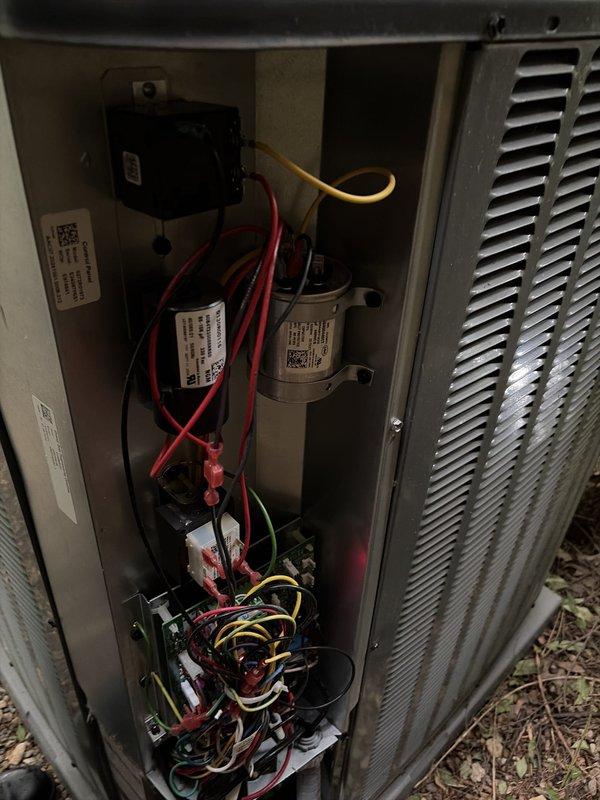 # HVAC Cooling Maintenance Completed

Performed comprehensive preventive maintenance service on residential air conditioning system. Conducted thorough inspection of outdoor condensing unit, including examination of electrical components, capacitor, contactor, and wiring connections. All electrical connections were verified secure and in proper working condition. Replaced air filter with new pleated media filter to ensure optimal airflow and system efficiency. System operational testing confirmed proper cooling function with no deficiencies noted.