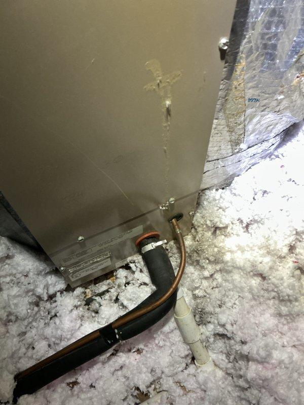 Completed comprehensive cooling system tune-up and maintenance service. Upon inspection, discovered significant ice buildup throughout the evaporator coil compartment and base of the unit, indicating a restricted airflow or refrigerant issue. Inspected blower assembly, electrical connections, and wiring harness; verified all wire bundles were properly secured and connections were intact. Addressed the icing condition, checked filter mounting system, and ensured proper system operation before departure.