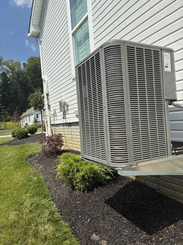 Returned to complete outdoor coil cleaning on Lennox residential condenser unit. Thoroughly cleaned exterior coil fins to remove accumulated debris, dirt, and organic material that had restricted airflow. Restored optimal heat transfer efficiency and proper system operation.