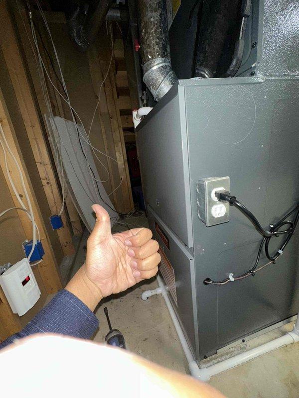 Completed comprehensive cooling maintenance visit on residential HVAC system. Performed thorough inspection of indoor air handler unit located in basement mechanical room and outdoor condensing unit. Verified proper electrical connections, measured system amperage and voltage readings using digital multimeter to confirm equipment operating within manufacturer specifications. Inspected condenser coil condition and airflow, noting minor debris accumulation on outdoor unit fins. All components found to be functioning properly with no immediate repairs required. System operational and performing as designed upon completion of maintenance protocol.
