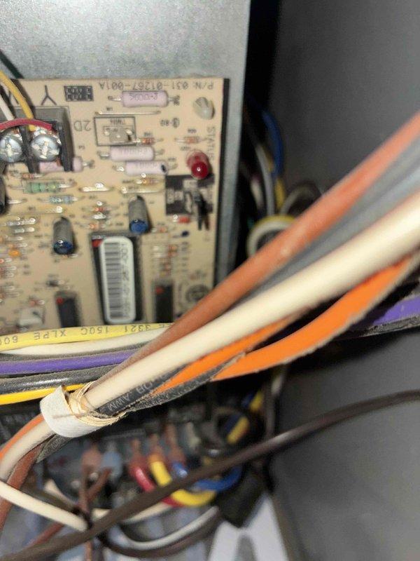 Completed scheduled preventive maintenance on residential cooling system. Inspected and verified proper operation of air handler control board, low-voltage wiring connections, and refrigerant line insulation. Documented system components including condensate management and electrical connections, confirming all equipment operating within normal parameters.