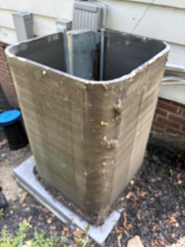 Performed routine cooling tune-up on outdoor condenser unit for non-member customer. Completed standard maintenance inspection, including evaluation of unit exterior condition, refrigerant line connections, and surrounding area clearance. Unit operational at time of service with no immediate repairs required.