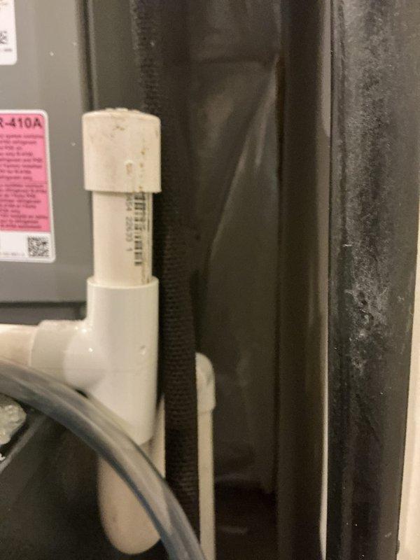 Completed comprehensive cooling system maintenance on residential air conditioning unit. Performed visual inspection of outdoor condensing unit electrical components including capacitor and contactor, verified proper wire connections and routing of refrigerant lines. Inspected indoor evaporator section including condensate drain line routing and refrigerant line insulation integrity. System operating within normal parameters following standard maintenance protocol.